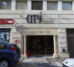 Eingang zum 5 D Kino Valletta/Malta