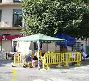Protestcamp auf der Placa Espanya