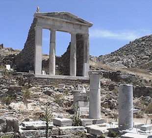 Tempel der Isis auf Mykonos Nachbarinsel Delos