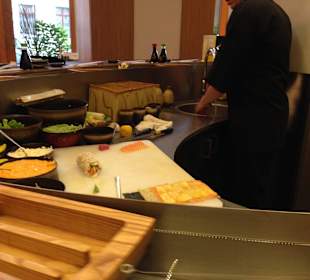 Sushi-Zubereitung vor den Augen