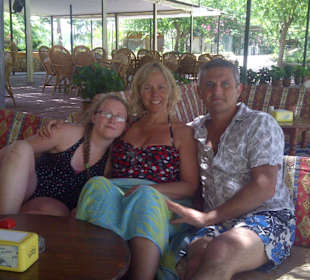 The eating area by the river