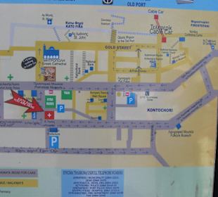 Lageplan des Busterminals in Fira