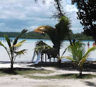 Blick von der Insel Lile aux Cerfs