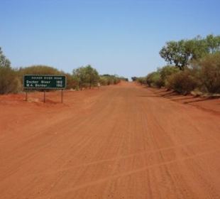 Start der Docker River Road n.  Western Australia