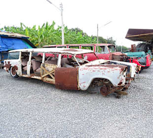 Auf dem Freigelände verrotten wahre Schätze