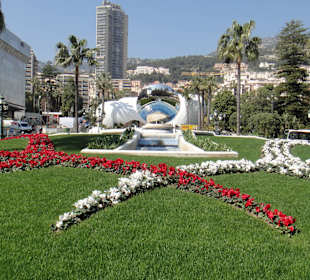 Beautiful garden square in front