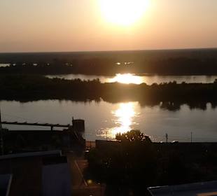 Sonnenuntergang über dem Mississippi