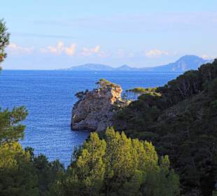 Cala Murta-Blick Richtung Berge von Alcudia