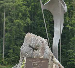 Beim Biathlon-Stadion von Ruhpolding