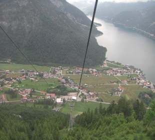 Aus der Gondel: Blick auf Pertisau