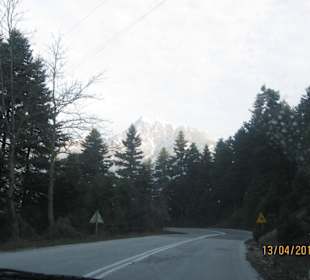 Fahrt richtung Bergpass