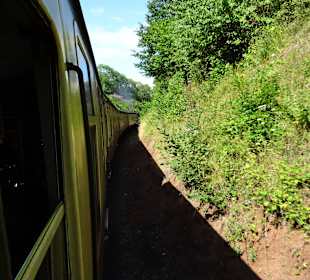 Unter Dampf auf der Strecke nach Minehead