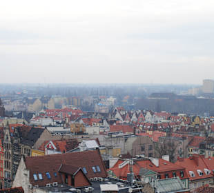 Okolice wrocławskiego Rynku widziane z góry