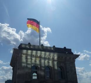 Auf dem Dach des Reichstagsgebäudes