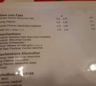 Speisenkarte...