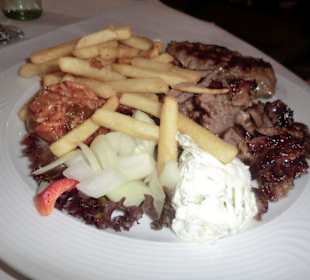 Hacktasche und Spiessbraten