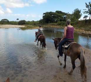 Ab durch den Fluss! Herrlich!