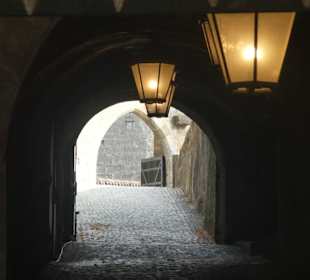 Bei der Besichtigung der Veste Coburg