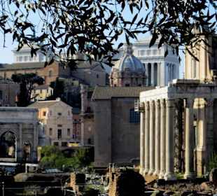 Tempel des Antoninus und der F. / Sept. S. Bogen