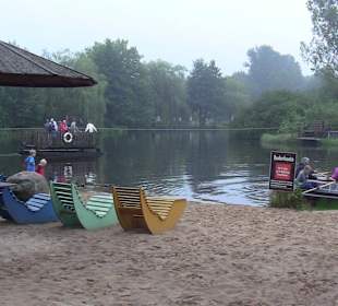 Strand mit Selbstbedienungsfähre