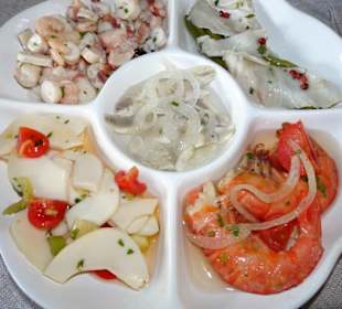 Gemischte Meeresfrüchte-Vorspeisen
