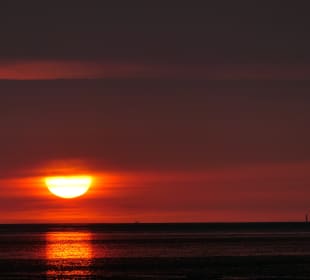Sonnenuntergang beim Wattenmeer bei Cuxhaven