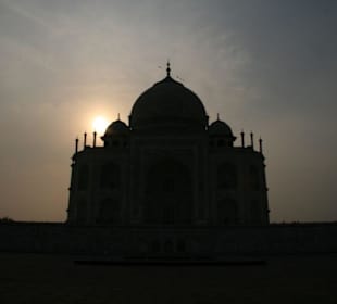 Taj Mahal zum Sonnenuntergang
