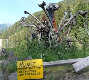 Anfahrt zum Joch Ortsausgang Prad