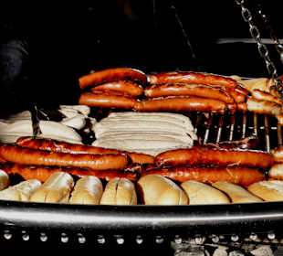 Blick auf den Schwenkgrill