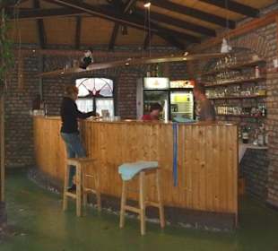 Thekenbereich im Biergarten