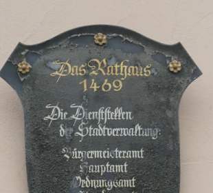 INFO-Tafel am Rathaus von Münnerstadt