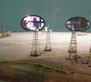 Modell in einer Museumshalle