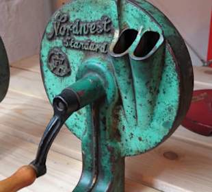 Schneidemaschine für grüne Bohnen im Lüttje Museum