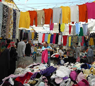 Textilien so weit das Auge reicht