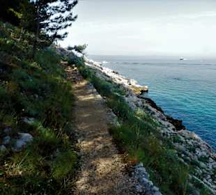 Weg zum FKK Strand Nugal bei Makarska