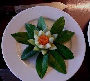 Decorations made by the chef at Mi Casa