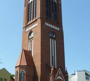 Das Café-Wieza im Turm der ehemaligen Lutherkirche