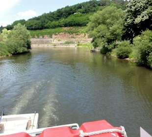 Abfahrt vom Tanzwerder auf der Fulda