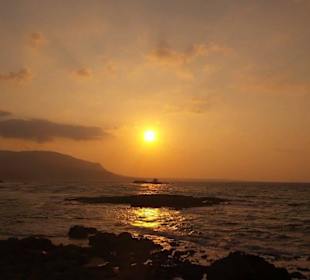 Malia abends am Strand