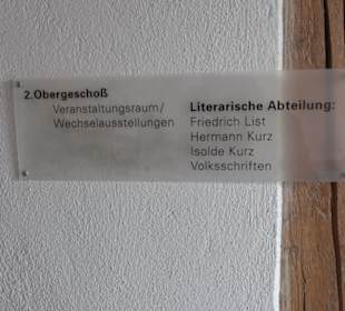 2. Obergeschoß - Literarische Abteilung
