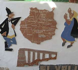 Mosaik an einer Hauswand