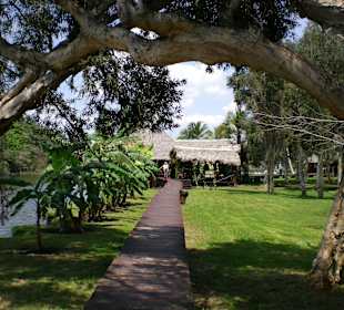 Blick auf die Hütten