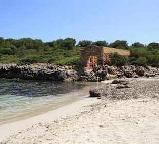 Blick auf die Fischerboot-ruine