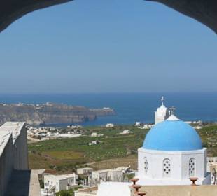 Blick von der Burg auf Pyrgos