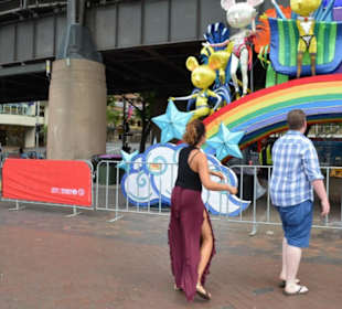 Neujahrsdeko am Circular Quay