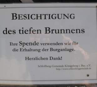 Burgruine oberhalb von Königsberg in Bayern