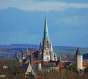 Märchenhafter Blick auf Mühlhausen in Thüringen