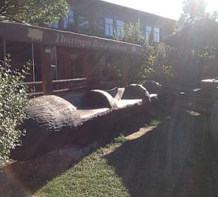 Zum Ausruhen die Bratwurstbank