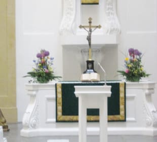 Altar und Kanzelkorb 