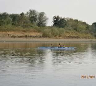 Kayaking on the river 